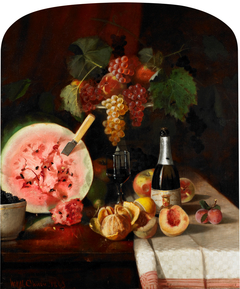 Still Life with Watermelon by William Merritt Chase