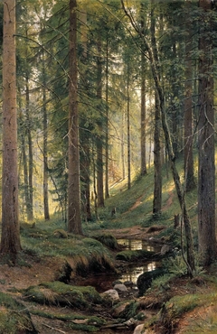 Stream in the Forest (On the Hillside) by Ivan Shishkin