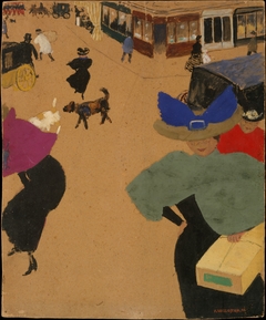 Street Scene in Paris (Coin de rue à Paris) by Félix Vallotton