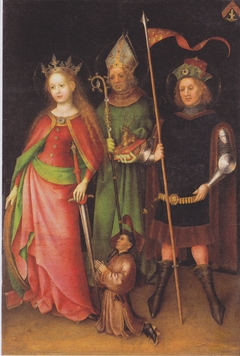 Sts. Catherine, Hubert and Quirinus (Last-Judgement-Altar) by Stefan Lochner