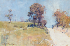 Sunlight (Cutting on a hot road) by Arthur Streeton