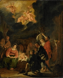 The adoration of the shepherds by Pieter Codde
