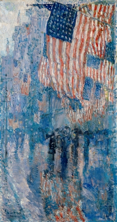 The Avenue in the Rain by Childe Hassam