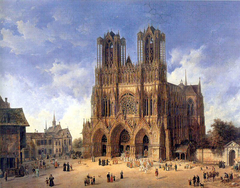 The Cathedral of Reims by Domenico Quaglio the Younger