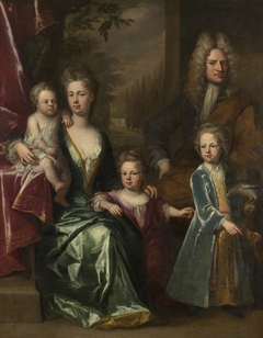 The Dryden Family: Edward Dryden (d.1717), his Wife, Elizabeth Allen and their Children, John Dryden, later Sir John Dryden, 7th Bt (1704 - 1770), Bevill Dryden (d.1758) and Mary Dryden, later Mrs John Shaw by Jonathan Richardson