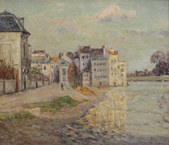 The Embankment of Lagny under Flood Water by Maxime Maufra