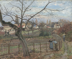 The Fence by Camille Pissarro