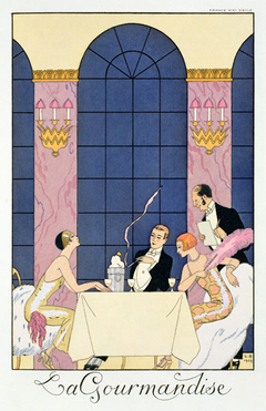 The Gourmands by Georges Barbier