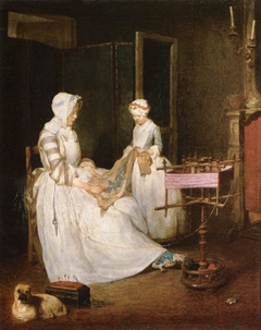 The Hard-working Mother by Jean-Baptiste-Siméon Chardin