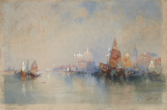 The Lagoon Looking toward Santa Maria della Salute by Thomas Moran