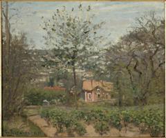 The Pink Chalet, Hamlet of Cæur-Volant, Louveciennes by Camille Pissarro