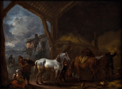 The stable by Philips Wouwerman