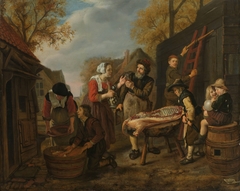 The swine butcher by Jan Victors