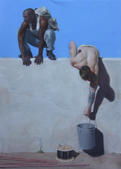 The Thieves 50 x 36 in. oil on linen by George Strasburger