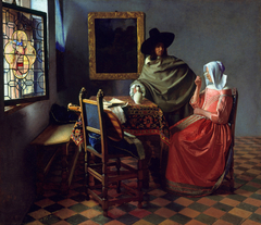 The Wine Glass by Johannes Vermeer