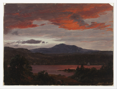 Turner Pond with Pomola Peak and Baxter Peak, Maine by Frederic Edwin Church