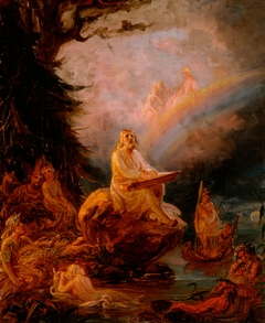 Väinämöinen Playing the Kantele, sketch by Robert Wilhelm Ekman