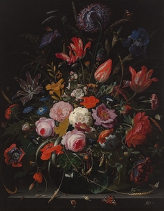 Vase of flowers by Abraham Mignon