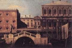 Venice: Capriccio of the Zecca and Granaries with the Ponte della Pescaria by Canaletto