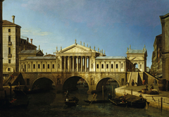 Venice: Capriccio with Palladio's Design for the Rialto by Canaletto