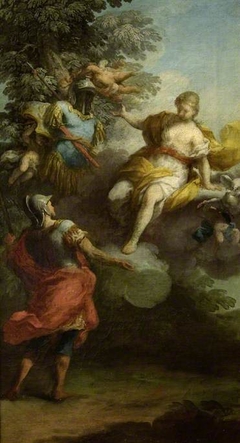 Venus giving arms to Aeneas by Luigi Agricola