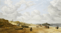 View of Scheveningen Sands by Hendrick van Anthonissen