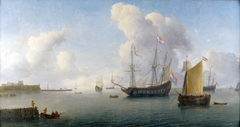 View of the Roadstead near Fort Rammekens by Willem van Diest