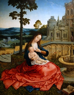 Virgin and Child near a Fountain by Bernard van Orley