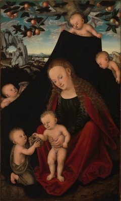 Virgin and Child with the Infant St. John the Baptist and Angels by Lucas Cranach the Elder