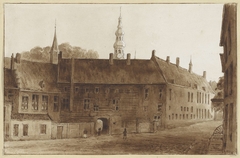 Voorgevel van de Abdij te Middelburg by Hendrik Abraham Klinkhamer