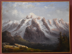 Vue du Mont-Blanc, prise de la montagne du Cramont by Claude-Sébastien Hugard de La Tour