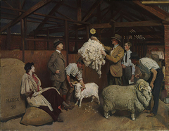 Weighing the fleece by George Washington Lambert