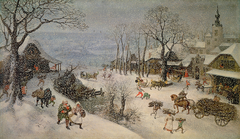 Winter landscape (January or February) by Lucas van Valckenborch