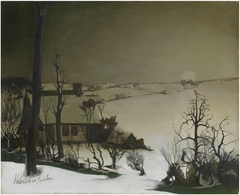 Winter landscape by Valerius de Saedeleer