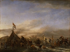 Winter Landscape with Skaters by Philips Wouwerman