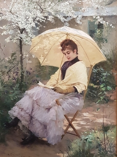 Woman and Parasol by Albert Edelfelt