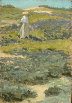 Woman Standing in a Landscape by William Merritt Chase