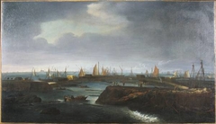 Zuiderzeedijk bij Schardam by Matthias Withoos