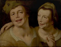 A Man and Woman Singing by Cornelis Cornelisz. van Haarlem