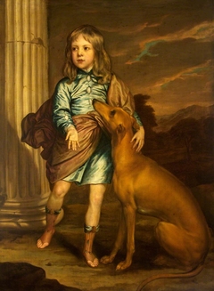 A Noble Child with a Greyhound by Anonymous