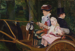 A Woman and a Girl Driving by Mary Cassatt