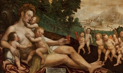 Allegory of Caritas. by Hendrik Gerritsz Pot