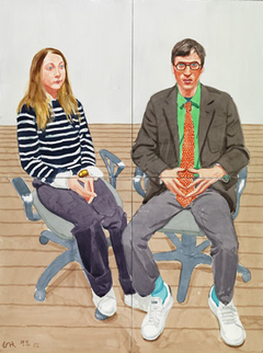 Arcadia Fletcher and Robin Katz by David Hockney