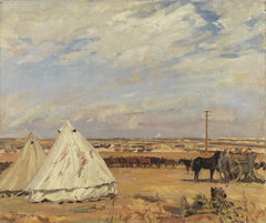 AT AN EVACUATING STATION by Algernon Talmage