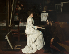 At the Piano by Stanisław Lentz