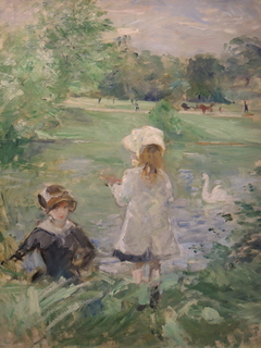 Au bord du lac by Berthe Morisot