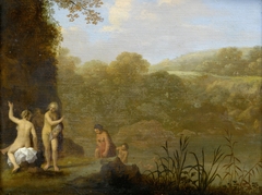 Bathing girls by Cornelius van Poelenburgh