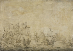 Battle between the Dutch and Swedish Fleets, in the Sound, 8 November 1658 by Unknown Artist