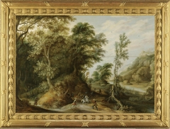 Battle Scene in a Forest Landscape by Alexander Keirincx