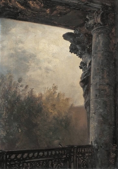 Blick vom Balkon des Berliner Schlosses by Adolph von Menzel